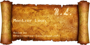 Mentzer Leon névjegykártya